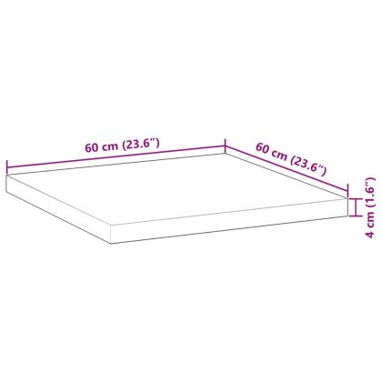 Плот за маса квадратен 60x60x4 см масивна акация