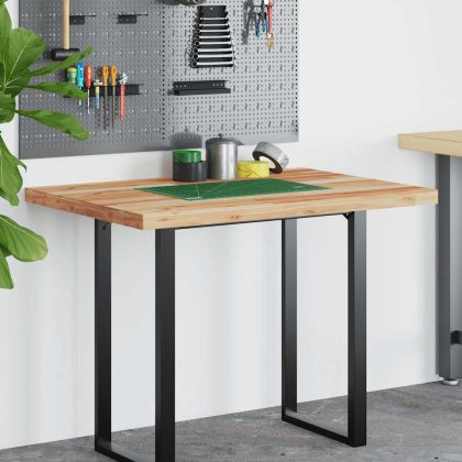 Плот за бюро, маслен финиш, 100x80x4 см, масивно дърво акация