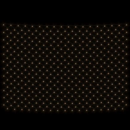 Коледна светеща мрежа топло бяла 3x2 м 204 LED закрито/открито