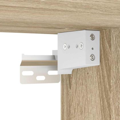 Стенни шкафове с LED светлини за телевизор, 2 бр, сонома дъб, 40x30x60,5 см