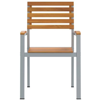 Градински стол 8 pcs Кафяво 56 х 57 х 87 см