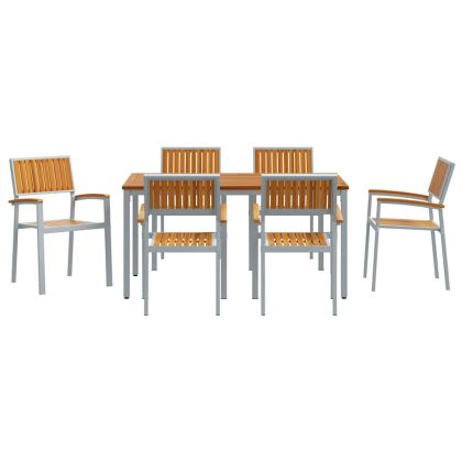 Комплект за хранене в градината 7 pcs Сив