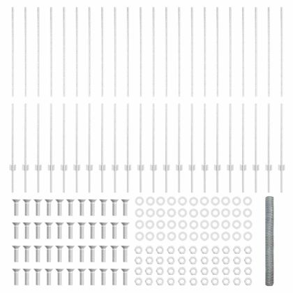 Ограда с пост Сребрист 1,5 x 50 m Стомана