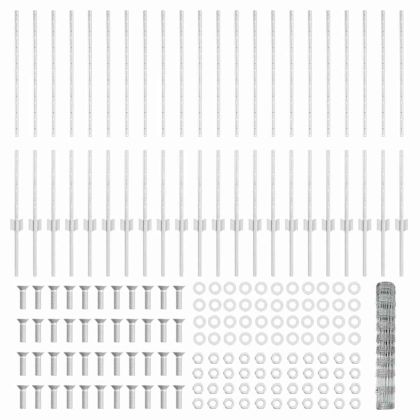 Ограда с пост Сребрист 1 x 50 m Стомана