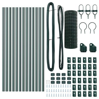 Ограда с пост Зелен 0,8 x 25 m Стомана