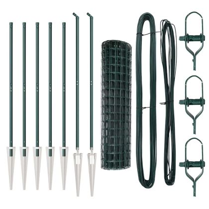 Ограда с пост Зелен 1,2 x 10 m Стомана