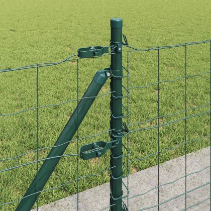 Ограда с пост Зелен 0,6 x 10 м Стомана и PVC