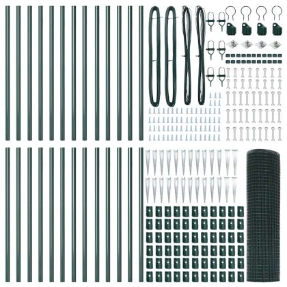 Стълб за ограда. Зелен 50 x 0,6 м (мрежа 19 x 19 мм)