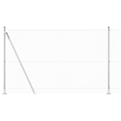 Стълб за ограда. Сребрист 25 x 1,5 м (19 x 19 мм мрежа) Стомана