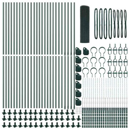Стълб за ограда. Зелен 100 x 0,6 м (16 x 16 мм мрежа)