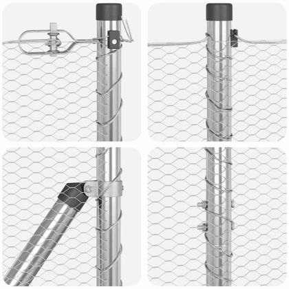 Стълб за ограда. Сребрист 50 x 1,6 м (13 мм мрежа) Стомана