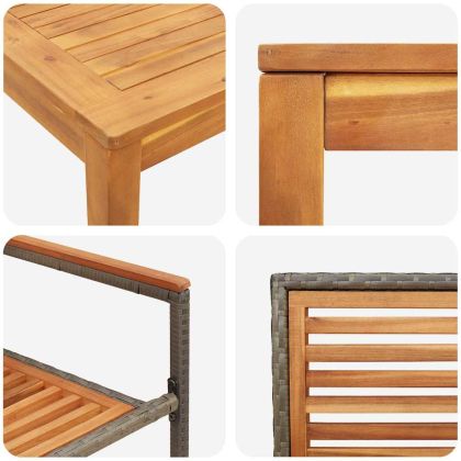 Комплект за хранене в градината 5 pcs Сив