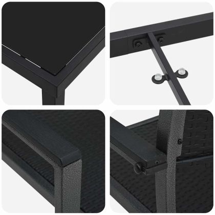 Комплект за хранене в градината 5 pcs Черно