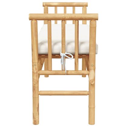 Градинска пейка 2 -Seater 110 x 38 x 65 см бамбук Кафяво