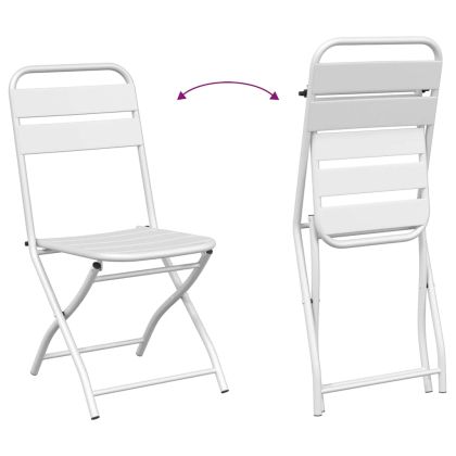 Бистро комплект 3 pcs Бяло Стомана