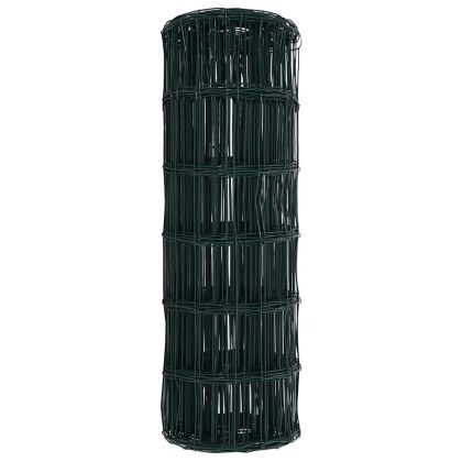 Европейска ограда Зелен 0,6 x 10 м Желязо с PVC покритие