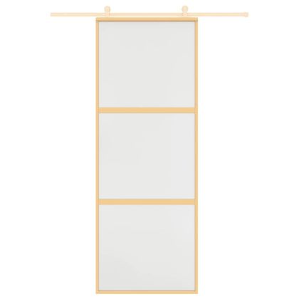 Плъзгаща се врата 76x205 см матирано ESG стъкло и алуминий