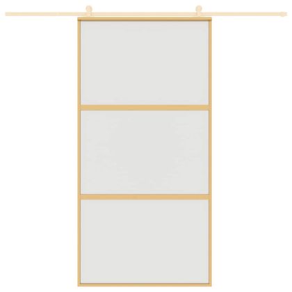 Плъзгаща се врата 102,5x205 см матирано ESG стъкло и алуминий