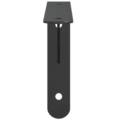 Скоби за рафт 4 бр 20x2,5x14 см черен неръждаема стомана