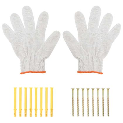 Скоби за рафт 4 бр 20x2,5x14 см черен неръждаема стомана