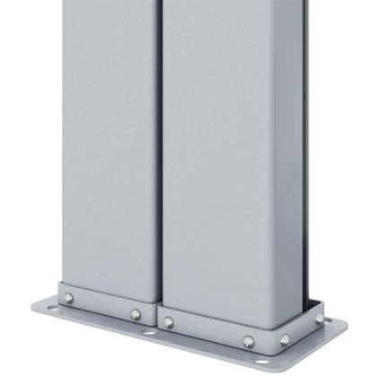 Прибираща се странична тента, синя, 117x1200 см