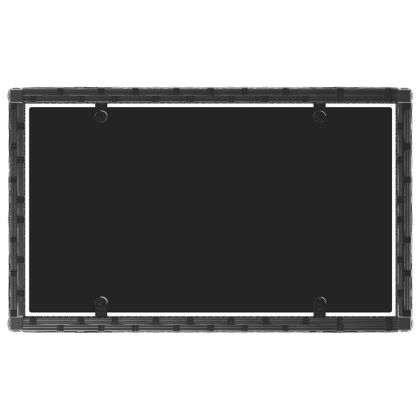 Градински лаундж комплект с възглавници 4 части черен полиратан