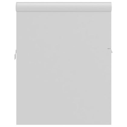 Шкаф за баня с вградена мивка, бял, инженерно дърво