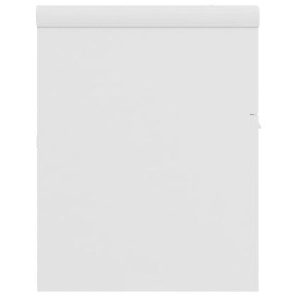 Шкаф за баня с вградена мивка, бял, ПДЧ