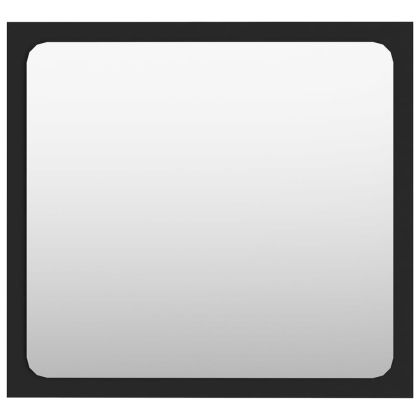 Комплект мебели за баня, черен, ПДЧ