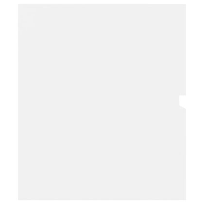 Шкаф за баня с вградена мивка, бял, инженерно дърво