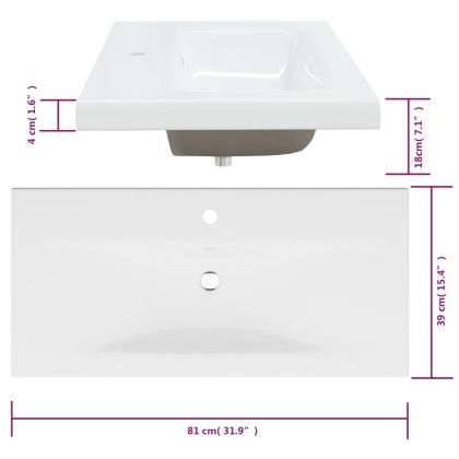 Шкаф за мивка с вградена мивка, опушен дъб, инженерно дърво