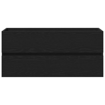 Шкаф за мивка в баня със съхранение Черния дъб 100 x 39 x 62 см