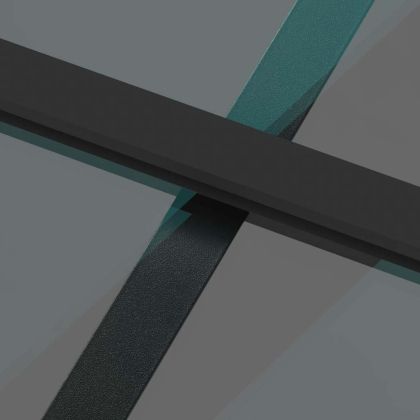 Плъзгаща се врата с комплект обков Черно 76x205 cm