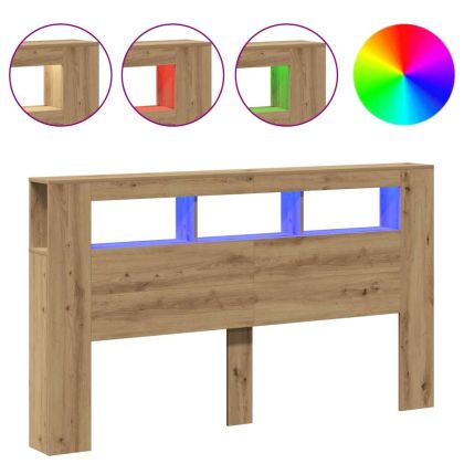 LED табла за глава Artisan Инженерна дървесина