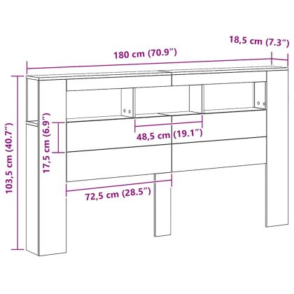 LED табла за глава Artisan Инженерна дървесина