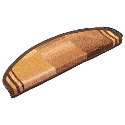 Самозалепващи стелки за стълби, 5 бр, 65x21x4 см, кафяви