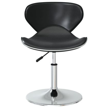 Tрапезни столове, 4 бр, черни, изкуствена кожа