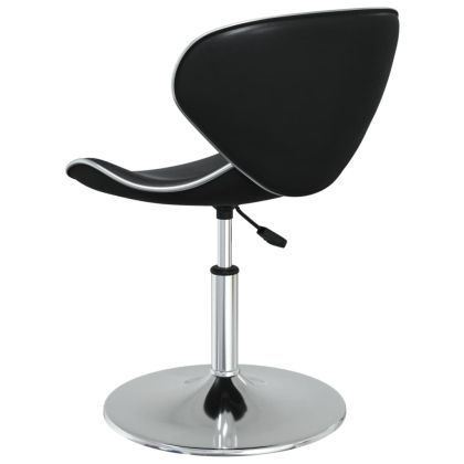 Tрапезни столове, 4 бр, черни, изкуствена кожа