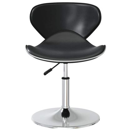 Трапезни столове, 6 бр, черни, изкуствена кожа