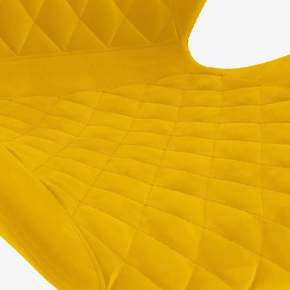 Бар табуретки, 2 бр, горчица, кадифе