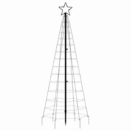 Коледна светеща елха с шипове 220 LED топло бяло 180 см