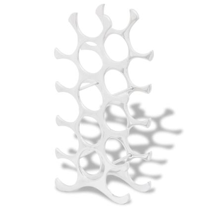 Алуминиев стелаж за вино за 15 бутилки, сребрист