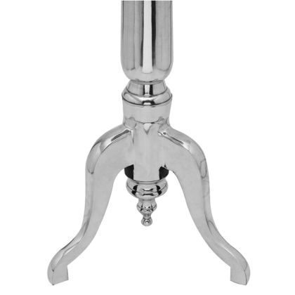 Кръгла странична маса, алуминиева, сребриста