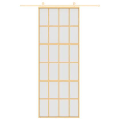 Плъзгаща се врата 76x205 см матирано ESG стъкло и алуминий