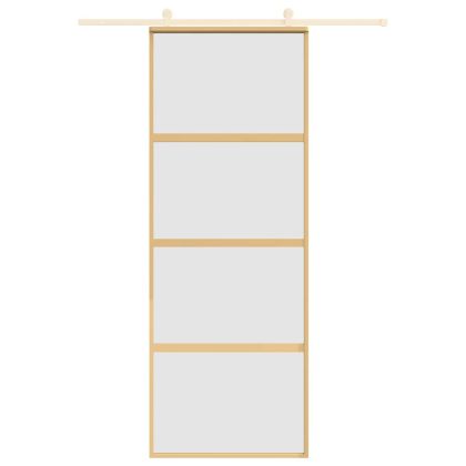 Плъзгаща се врата 76x205 см матирано ESG стъкло и алуминий