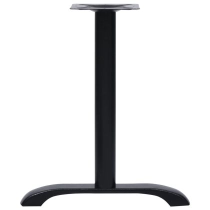 Крака за бистро маси 2 бр, черен, 61x8x72 см, чугун