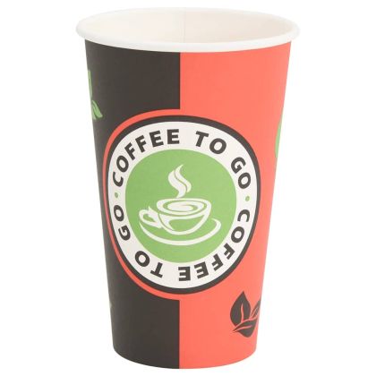 хартиени чаши за кафе с капачки 1000 бр. 16oz 400ml