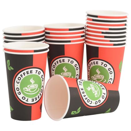 хартиени чаши за кафе с капачки 1000 бр. 16oz 400ml
