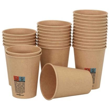 Хартиени чаши за кафе с капачки 1000 бр. 12oz 300ml