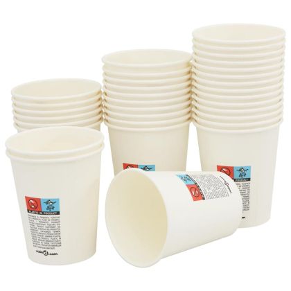 хартиени чаши за кафе 1000 бр. 8oz 200ml White